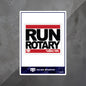 RUN ROTARY Decal - Wht